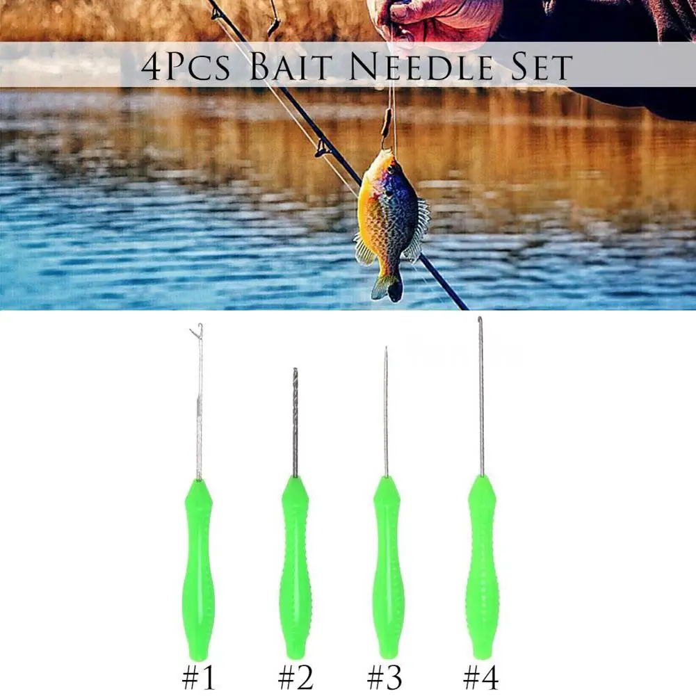 New 4Pcs Bait Needle Set Hook Drill Stringer Baiting Rig Tool Carp Fishing Tackle
New 4Pcs Bait Needle Set Hook Drill Stringer Baiting Rig Tool Carp Fishing Tackle