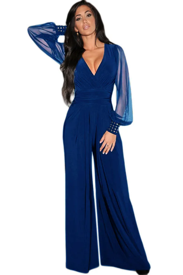 Long Black Rompers Solid Womens Jumpsuit Winter Spring Party V-Neck Cuffs Rivet Sleeves Loose Club Pants
Long Black Rompers Solid Womens Jumpsuit Winter Spring Party V-Neck Cuffs Rivet Sleeves Loose Club Pants