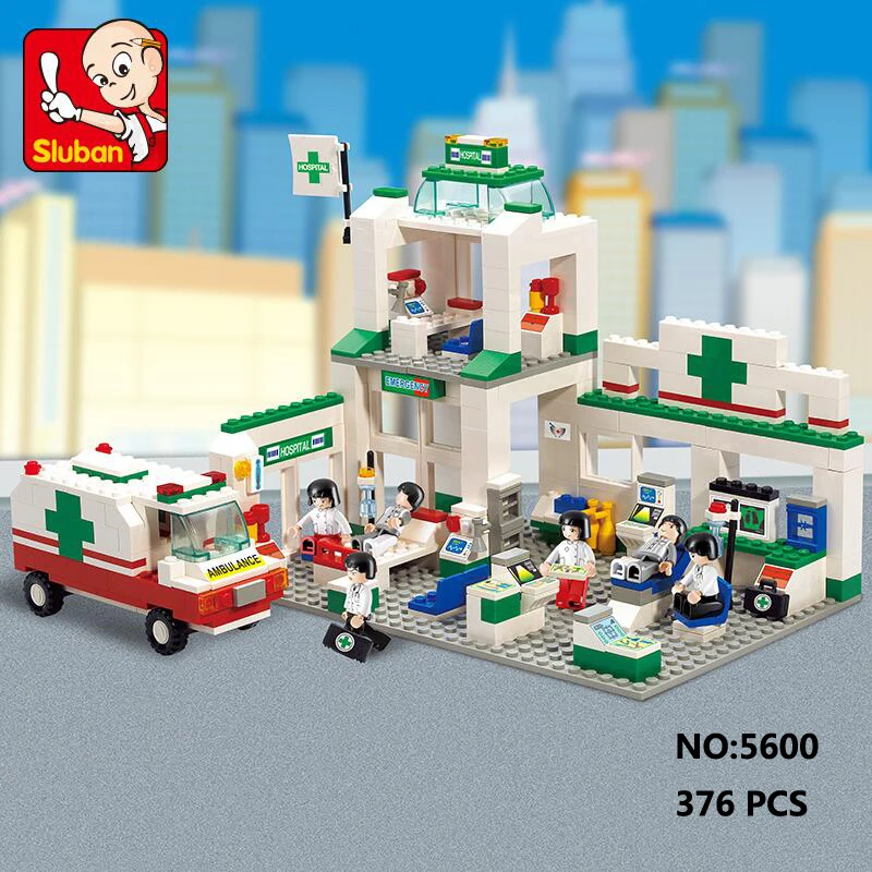 Sluban B5600 City Emergency Center Ambulance Hospital Car 3D Model DIY Building Blocks Bricks Assembly Toy fit Legoings no Box
Sluban B5600 City Emergency Center Ambulance Hospital Car 3D Model DIY Building Blocks Bricks Assembly Toy fit Legoings no Box
