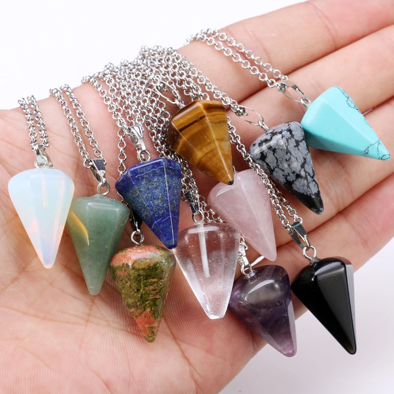 2018 hot Fashion Natural Stone Pendant Necklace Unique Silver Crystal Engagement Party Girl Gift Amulet
2018 hot Fashion Natural Stone Pendant Necklace Unique Silver Crystal Engagement Party Girl Gift Amulet
