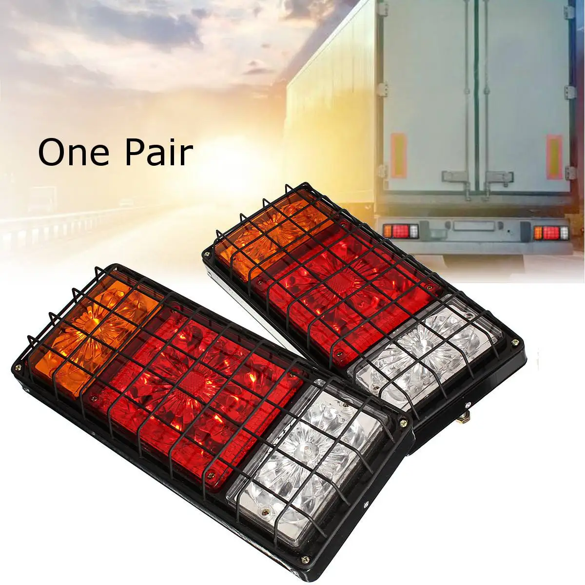 2pcs 12v/24v 32 LEDs Stop Rear Turn Signal Lorry Stop Rear Tail Indicator Reverse Lamps Lights Trailer Truck
2pcs 12v/24v 32 LEDs Stop Rear Turn Signal Lorry Stop Rear Tail Indicator Reverse Lamps Lights Trailer Truck