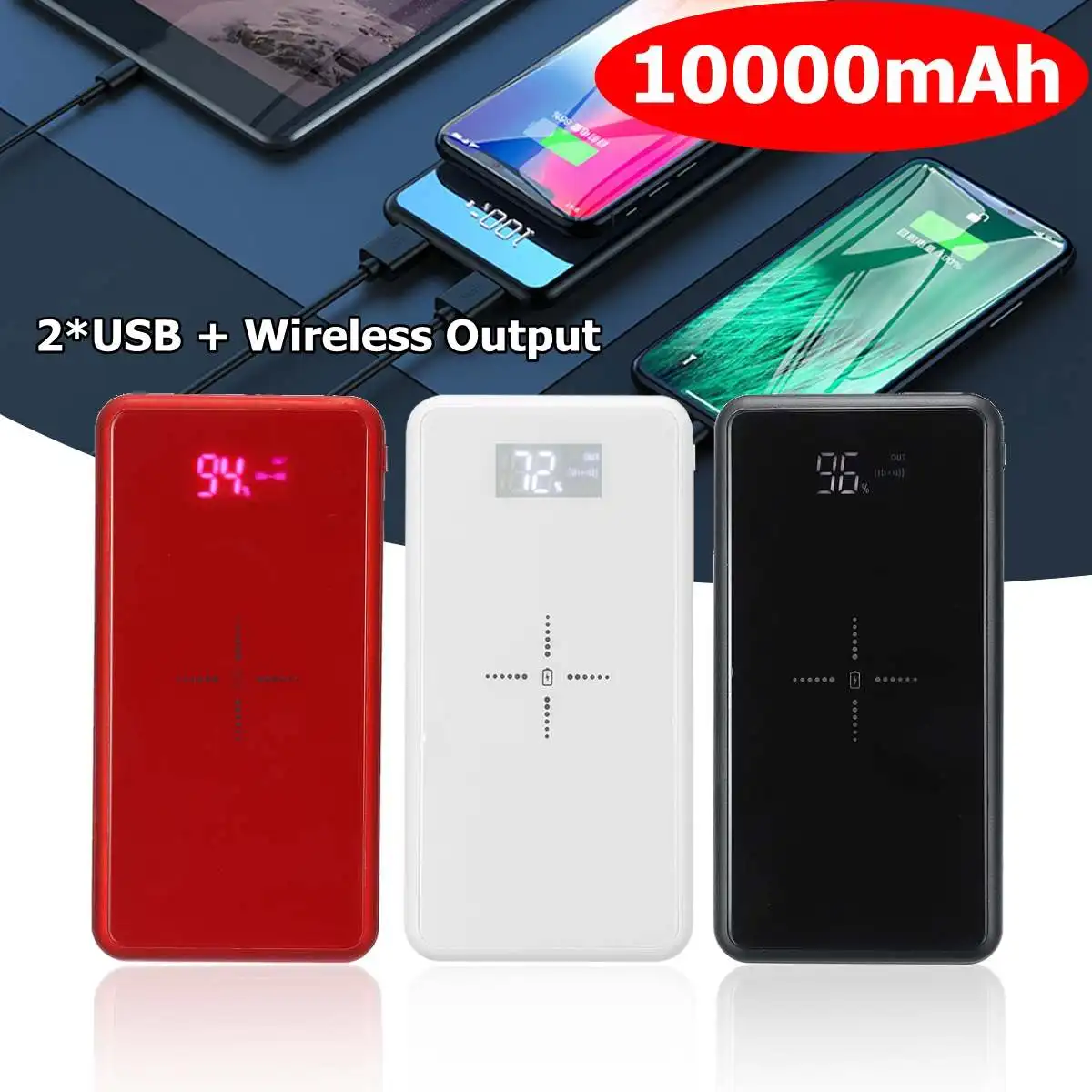 Wireless Power Bank 3 in 1 Wireless Fast Charging USB LED Battery Charger with Cell Phone Holder For iPhone
Wireless Power Bank 3 in 1 Wireless Fast Charging USB LED Battery Charger with Cell Phone Holder For iPhone