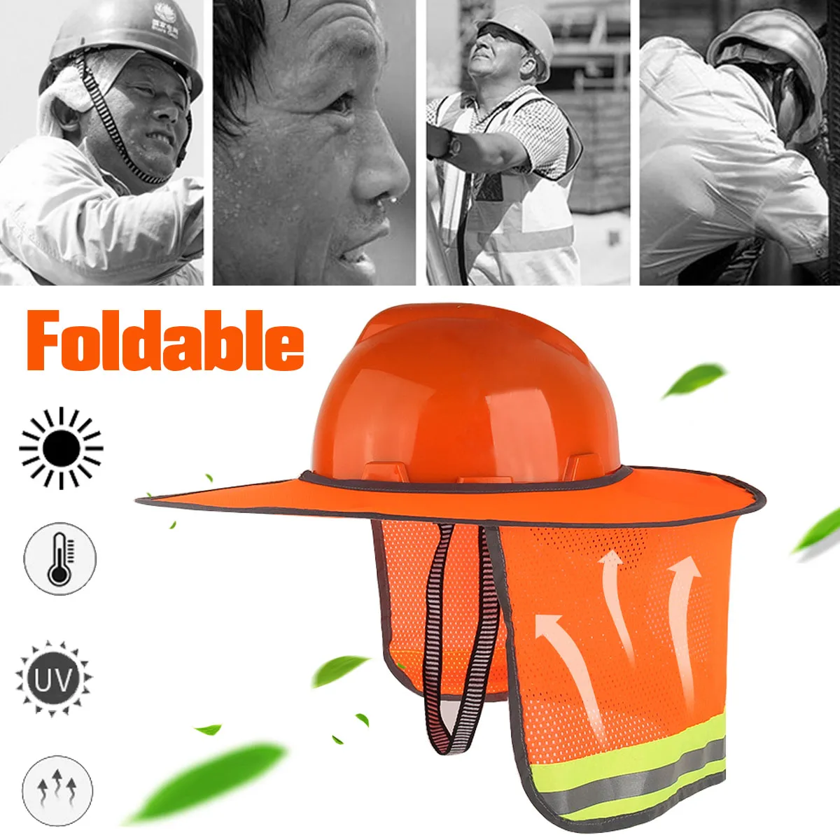 Safety Hard Hat Neck Shield Helmet Sun Shade Sunscreen Reflective Stripe Outdoor Construction Safety Helmet Shield
Safety Hard Hat Neck Shield Helmet Sun Shade Sunscreen Reflective Stripe Outdoor Construction Safety Helmet Shield