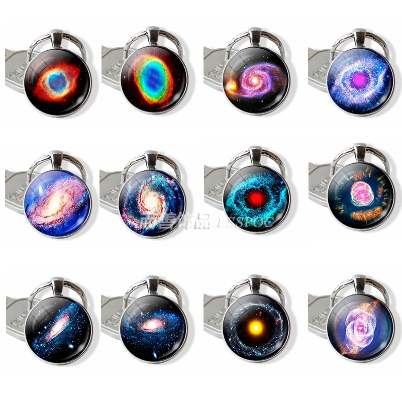 Fashion Spiral Nebula Glass Convex Dome Pendant Keychain Key Ring Key Chain Starry Sky Space Jewelry Galaxy Swirl Birthday Gift
Fashion Spiral Nebula Glass Convex Dome Pendant Keychain Key Ring Key Chain Starry Sky Space Jewelry Galaxy Swirl Birthday Gift