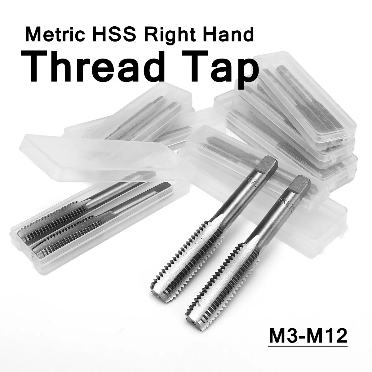 HOT! Screw Thread Taps Set 2PCS M3-M12 Steel High Surface Treatment For DIY Home Building Engineering Machine Drill Hand Tools
HOT! Screw Thread Taps Set 2PCS M3-M12 Steel High Surface Treatment For DIY Home Building Engineering Machine Drill Hand Tools