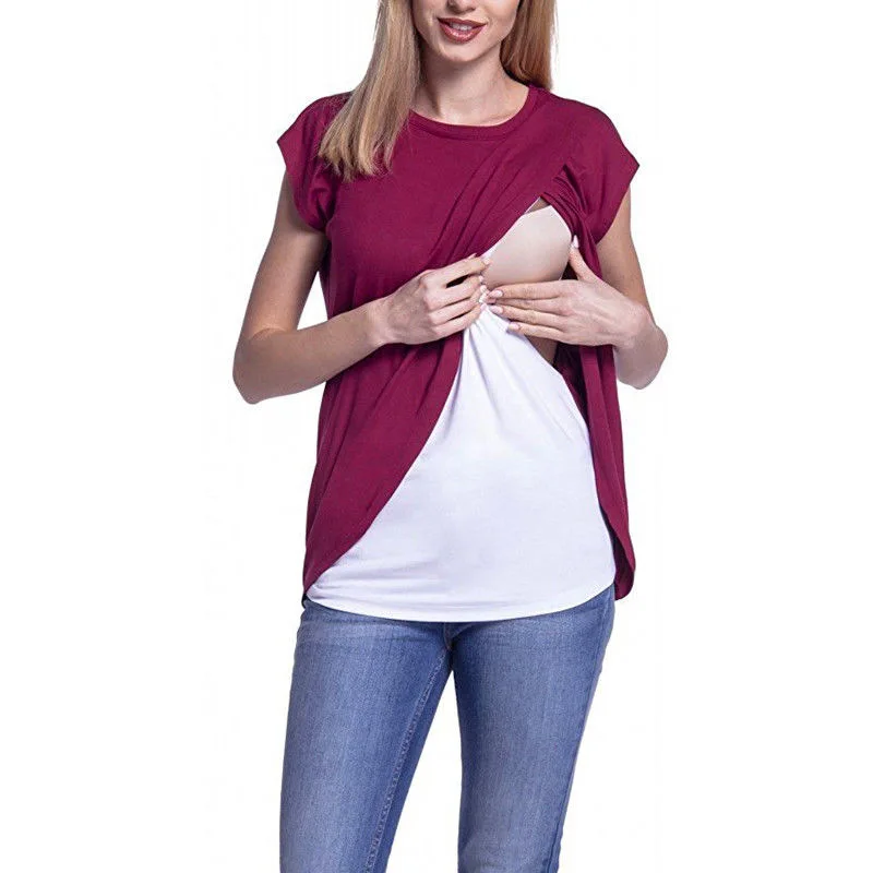 Dollplus Women's Blouse Maternity Clothing Nursing Tops Short Sleeves Summer Hot Sale Pregnancy Fashion Solid Blouse Shirts
Dollplus Women's Blouse Maternity Clothing Nursing Tops Short Sleeves Summer Hot Sale Pregnancy Fashion Solid Blouse Shirts