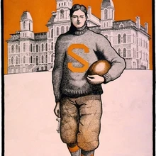 Syracuse University football Player-1903 печать плакатов (24x36) | Дом и