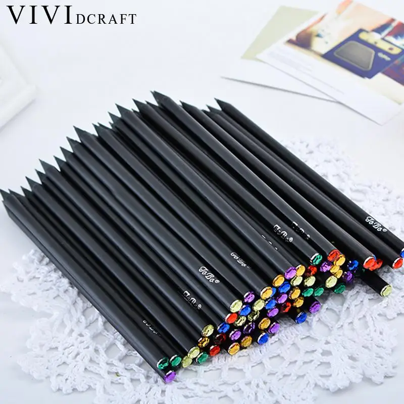 Vividcraft 12 pcs/lot Material Escolar Pencil HB Black Wood Pencil Black Lapiz School Supplies Pencil Drawing Tools for School
Vividcraft 12 pcs/lot Material Escolar Pencil HB Black Wood Pencil Black Lapiz School Supplies Pencil Drawing Tools for School