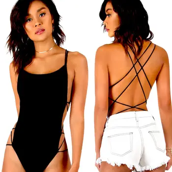 Women Summer Sexy Sleeveless Black Bodysuit Leotard Top Ladies Solid Romper Jumpsuit Playsuit Strappy
Women Summer Sexy Sleeveless Black Bodysuit Leotard Top Ladies Solid Romper Jumpsuit Playsuit Strappy