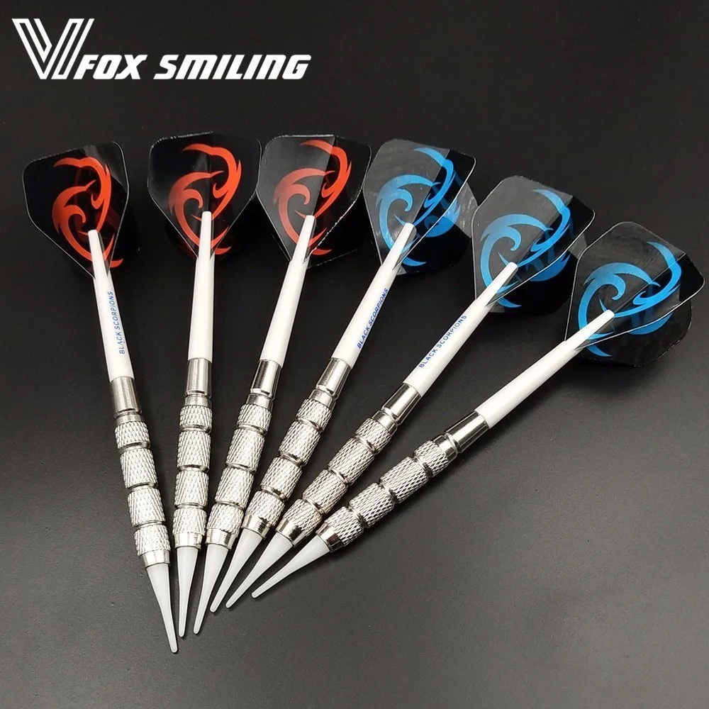 Fox Smiling 6pcs Professional Electronic Soft Tip Darts 18g Darts With Nylon Alloy Shaft With White Skull Pattern Dardos Feather
Fox Smiling 6pcs Professional Electronic Soft Tip Darts 18g Darts With Nylon Alloy Shaft With White Skull Pattern Dardos Feather