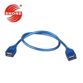 USB2.0 data full copper with shield transparent blue USB female to female data cable F / F mother to mother 50 cm
USB2.0 data full copper with shield transparent blue USB female to female data cable F / F mother to mother 50 cm