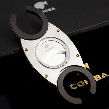 COHIBA Double Blades Stainless Steel Wood Cigarette Cigar Cutter Pocket Gadget Zigarre Smoking Accessories Guillotine 355TC
COHIBA Double Blades Stainless Steel Wood Cigarette Cigar Cutter Pocket Gadget Zigarre Smoking Accessories Guillotine 355TC