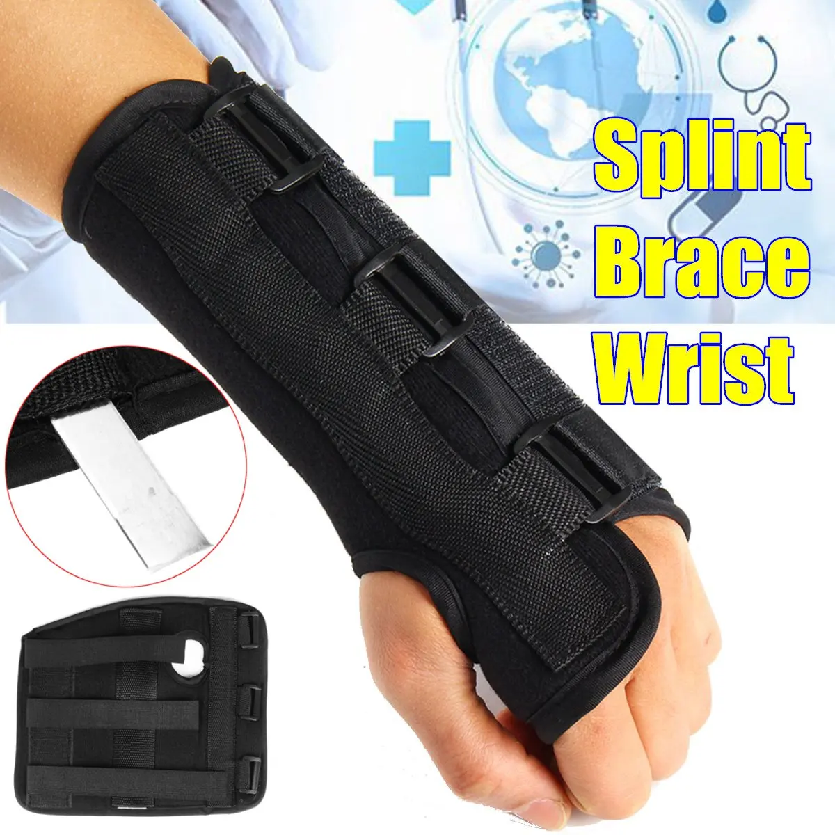 

1Pcs Sprain Forearm Splint for Band Strap Protector Safe Wrist Support Carpal Tunnel Medical Wrist Support Brace Support Pads