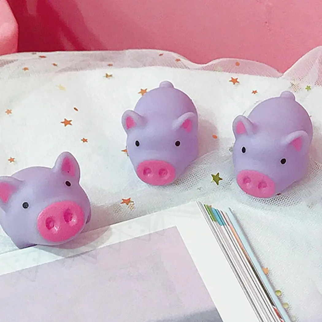 Toy Pig Cute Purple of Vent Anti-Stress Pinch Pack Release Style Pressure Cartoon Squeezing White 9g Pink |