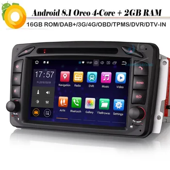 Android 8.1 Autoradio DAB+ Quad Core WiFi 4G Radio DVD Car GPS Navigation Player for Mercedes Class C/G/CLK W203 Vito Viano W209
Android 8.1 Autoradio DAB+ Quad Core WiFi 4G Radio DVD Car GPS Navigation Player for Mercedes Class C/G/CLK W203 Vito Viano W209