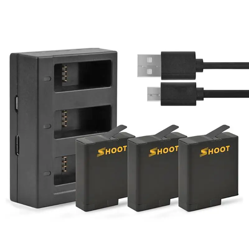 3pcs Battery with Three USB Port Battery Charger for GoPro Hero 7 6 5 Black
3pcs Battery with Three USB Port Battery Charger for GoPro Hero 7 6 5 Black
