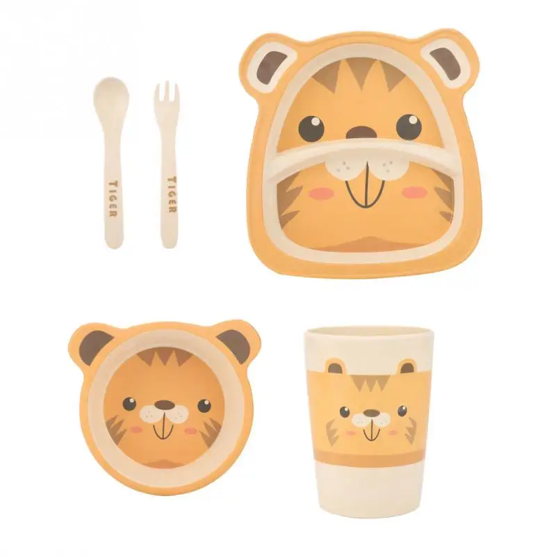 5Pcs/Sets Bamboo Fiber Children's Tableware Set Cartoon Cute Baby Feeding Plate Set Bowl Cup Spoon Fork Baby Dishes Dinnerware
5Pcs/Sets Bamboo Fiber Children's Tableware Set Cartoon Cute Baby Feeding Plate Set Bowl Cup Spoon Fork Baby Dishes Dinnerware