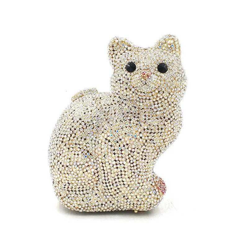 Luxury women evening party diamonds beautiful crystal purses elegant clutches bridal wedding party pet cat crystal purses
Luxury women evening party diamonds beautiful crystal purses elegant clutches bridal wedding party pet cat crystal purses