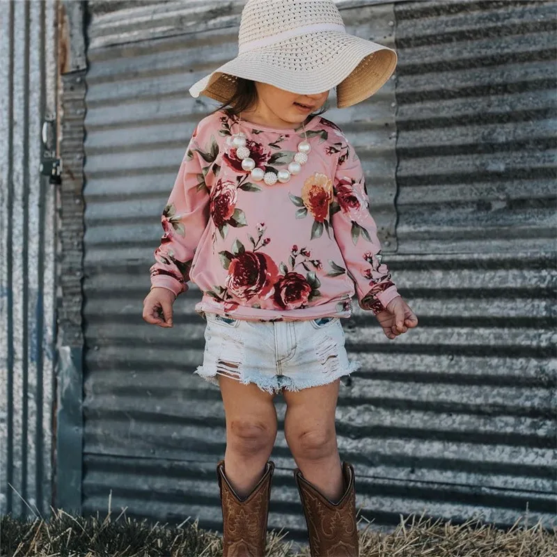 Fashion Autumn Clothes Kids Baby Girls Floral Cotton Sweatshirt Long Sleeves O-Neck Pullovers Tops Loose Fall Sweatshirs 6M-5Y
Fashion Autumn Clothes Kids Baby Girls Floral Cotton Sweatshirt Long Sleeves O-Neck Pullovers Tops Loose Fall Sweatshirs 6M-5Y