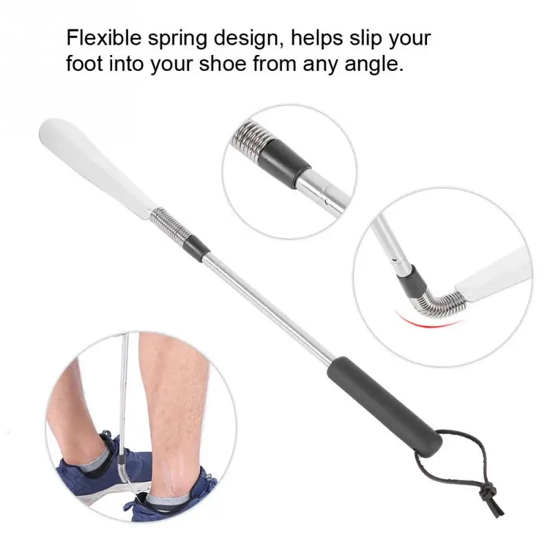Telescopic Spring Shoe Horn Shoe Accessory Stainless Steel Stretchable Shoe Lifter Long Pull Shoehorn for The Elderly & Pregnant
Telescopic Spring Shoe Horn Shoe Accessory Stainless Steel Stretchable Shoe Lifter Long Pull Shoehorn for The Elderly & Pregnant