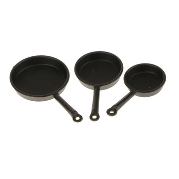 1/12 Scale 3pcs Dollhouse Miniature Metal Frying Pans Cooking Pot Cookware Kitchen Accessory Black
1/12 Scale 3pcs Dollhouse Miniature Metal Frying Pans Cooking Pot Cookware Kitchen Accessory Black