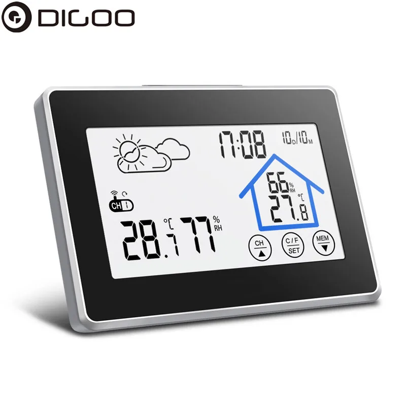 Digoo DG-TH8380 Wireless Screen Weather Station Forecaster with Temperature Humidity Thermometer Outdoor Forecast Sensor Clock
Digoo DG-TH8380 Wireless Screen Weather Station Forecaster with Temperature Humidity Thermometer Outdoor Forecast Sensor Clock