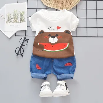 Summer Baby Boy Girl Clothes Infant Cotton Cartoon Bear Pattern T Shirt Shoprts 2pcs/sets Kid Fashion Garment Children Tracksuit
Summer Baby Boy Girl Clothes Infant Cotton Cartoon Bear Pattern T Shirt Shoprts 2pcs/sets Kid Fashion Garment Children Tracksuit