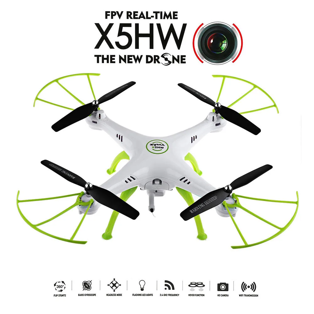 Original SYMA X5HW FPV RC Quadcopter Drone with WIFI Camera 2.4G 6-Axis VS Syma X5SW Upgrade RC Helicopter RC Toys Drones ZLRC
Original SYMA X5HW FPV RC Quadcopter Drone with WIFI Camera 2.4G 6-Axis VS Syma X5SW Upgrade RC Helicopter RC Toys Drones ZLRC