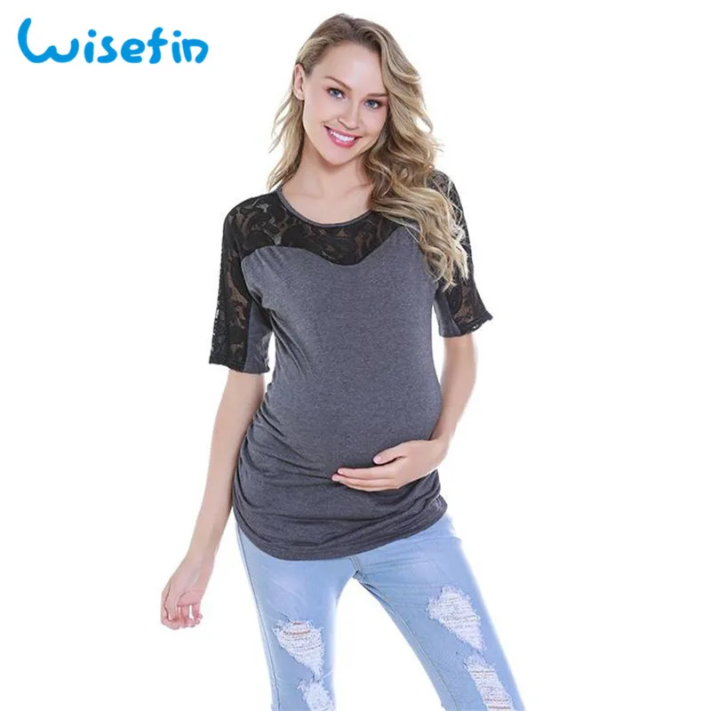 Wisefin Lace Maternity Clothes Breastfeeding Pregnant Clothes For Women Summer Maternity Tees Pregnancy Women Nursing Clothing
Wisefin Lace Maternity Clothes Breastfeeding Pregnant Clothes For Women Summer Maternity Tees Pregnancy Women Nursing Clothing