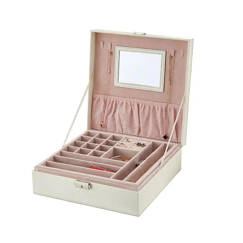 1PC Stylish Fashion Simple Delicate Double Layers Jewelry Storage Case with Mirror for Ladies Women Female Girls
1PC Stylish Fashion Simple Delicate Double Layers Jewelry Storage Case with Mirror for Ladies Women Female Girls