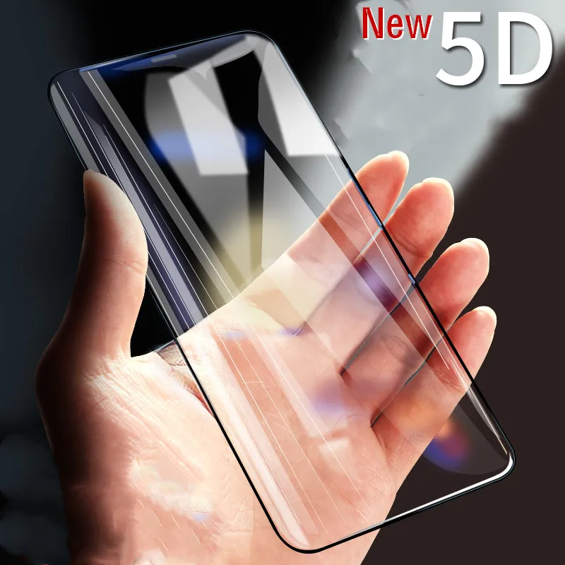 

5D Full Curved Tempered Glass for iPhone 8 7 6S 6 X Xr XS Max Film for iPhone 6sPlus 6Plus 7Plus 8Plus 9H Screen Protector cover