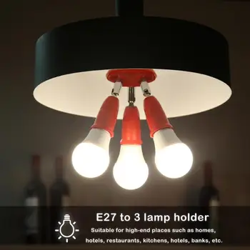 3 in 1 E27 to E27 Lamp Base Socket Splitter LED Light Bulb Adapter Holder Lamp Socket With Power
3 in 1 E27 to E27 Lamp Base Socket Splitter LED Light Bulb Adapter Holder Lamp Socket With Power