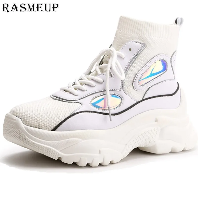RASMEUP High Top Platform Sneakers Women 2019 Spring New Glitter Knitted Sock Shoes Woman Dad Chunky Women's Sneaker Footwear
RASMEUP High Top Platform Sneakers Women 2019 Spring New Glitter Knitted Sock Shoes Woman Dad Chunky Women's Sneaker Footwear