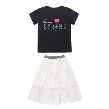 Girls Clothing Set Two-piece White Rose Print Tops Mesh Lace Skirts 3 9 10 12 Years Summer Girls Outfit Baby Girl Clothes
Girls Clothing Set Two-piece White Rose Print Tops Mesh Lace Skirts 3 9 10 12 Years Summer Girls Outfit Baby Girl Clothes
