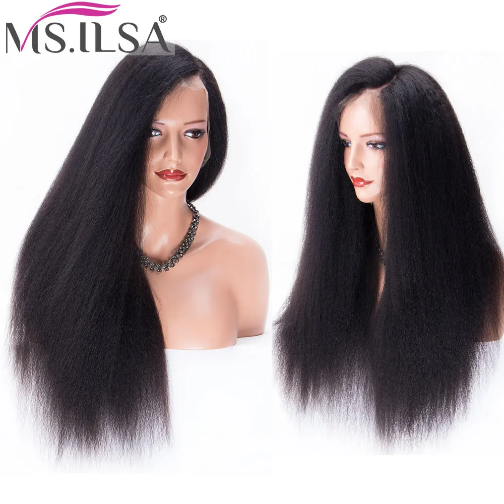 Kinky Straight Lace Front Wigs For Black Women Italian Yaki Brazilian Remy Hair Human Hair Wigs With Baby Hair Glueless MS.ILSA
Kinky Straight Lace Front Wigs For Black Women Italian Yaki Brazilian Remy Hair Human Hair Wigs With Baby Hair Glueless MS.ILSA