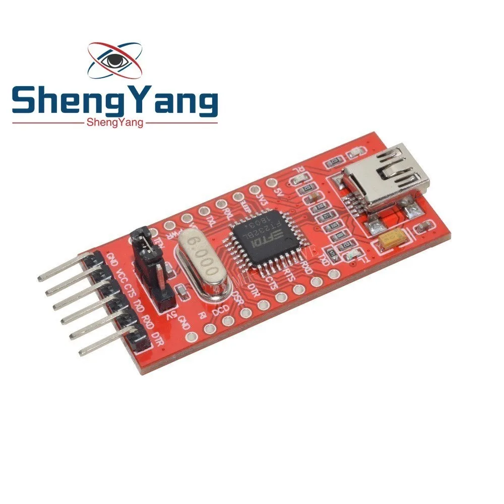 ShengYang FT232BL FTDI USB 3.3V 5.5V to TTL Serial Adapter Module USB Mini Port USB to TTL module FT232RL improvement
ShengYang FT232BL FTDI USB 3.3V 5.5V to TTL Serial Adapter Module USB Mini Port USB to TTL module FT232RL improvement