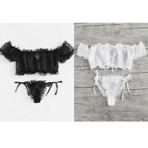 2019 New Fashion Womens Sexy Lingerie Babydoll Lace Bra Set G-string Panty Underwear Nightwear | Женская одежда