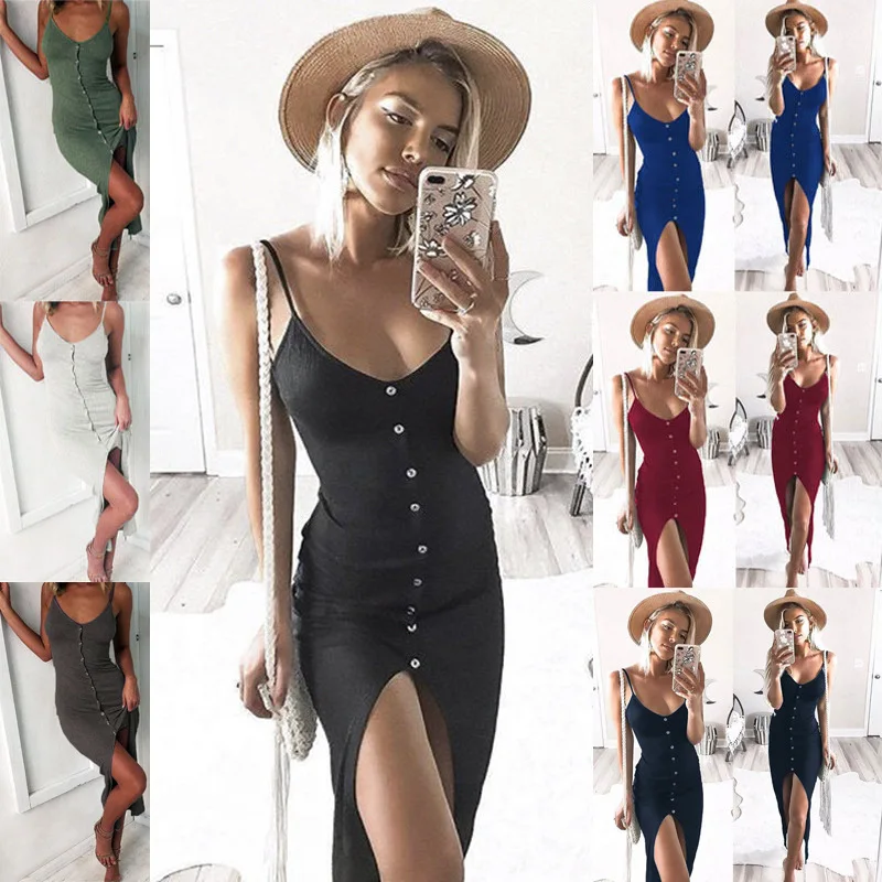 Uguest Women Maxi Long Dress Solid Spaghetti Strap V Neck Split Button Straight Sexy Dress Club Party Beach Sleeveless Summer
Uguest Women Maxi Long Dress Solid Spaghetti Strap V Neck Split Button Straight Sexy Dress Club Party Beach Sleeveless Summer
