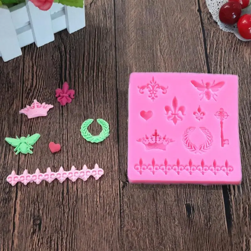 Bee Crown Key Heart Lace Decorative Shape Silicone Cake Mold 3D Fondant Cake Mold Baking Tool
Bee Crown Key Heart Lace Decorative Shape Silicone Cake Mold 3D Fondant Cake Mold Baking Tool