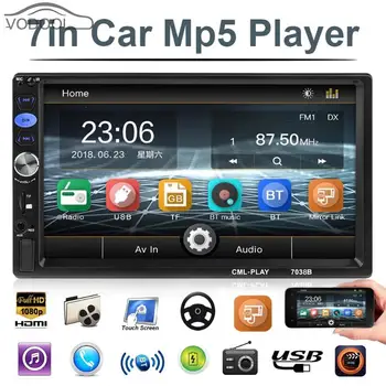 7038B 2 Din 7" Touch Screen Car Stereo MP5 Player FM Radio Bluetooth USB Multimedia Player Mirror Link with(out) Rearview Camera
7038B 2 Din 7" Touch Screen Car Stereo MP5 Player FM Radio Bluetooth USB Multimedia Player Mirror Link with(out) Rearview Camera