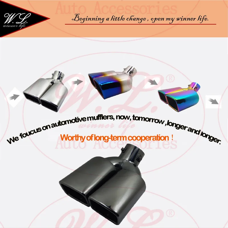 4 Colors Car Exhaust Tip/Muffler Universal Cover Modified Tail Pipe For Inlet 36-60mm 46-73mm Bend Ending Tube Customized Logo
4 Colors Car Exhaust Tip/Muffler Universal Cover Modified Tail Pipe For Inlet 36-60mm 46-73mm Bend Ending Tube Customized Logo