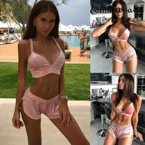 Summer Holiday Women High Waist Bikini Set Two-Piece Shorts Triangle Pink Swimsuit Bathing Suit Swimwear Beachwear
Summer Holiday Women High Waist Bikini Set Two-Piece Shorts Triangle Pink Swimsuit Bathing Suit Swimwear Beachwear