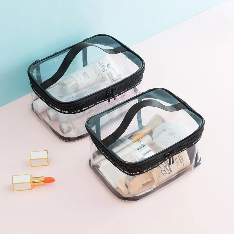 PVC Transparent Storage Bag Zip Lock Plastic Bags Waterproof Makeup Wash Makeup Bag Cosmetic Toiletry Organizer Pouch
PVC Transparent Storage Bag Zip Lock Plastic Bags Waterproof Makeup Wash Makeup Bag Cosmetic Toiletry Organizer Pouch