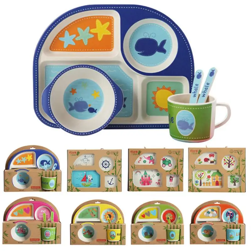5PCS Children's Tableware Set - Five-piece Bamboo Fiber Innovative Cartoon Rice Bowl Baby Dishes Plate Gift Tableware
5PCS Children's Tableware Set - Five-piece Bamboo Fiber Innovative Cartoon Rice Bowl Baby Dishes Plate Gift Tableware
