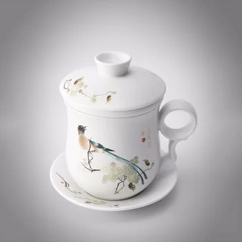 Houmaid Kitchen Drinkware Porcelain Teacup and Saucer Sets For Gift Ceramics Chinese Style Household Filter Tea Cup With Handle
Houmaid Kitchen Drinkware Porcelain Teacup and Saucer Sets For Gift Ceramics Chinese Style Household Filter Tea Cup With Handle