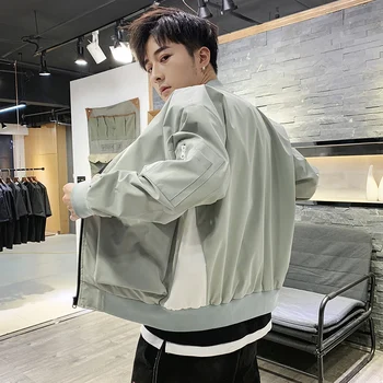 Spring New Jacket Men Slim Fashion Solid Color Casual Baseball Uniform Jacket Man Streetwear Trend Wild Hip Hop Bomber Jacket
Spring New Jacket Men Slim Fashion Solid Color Casual Baseball Uniform Jacket Man Streetwear Trend Wild Hip Hop Bomber Jacket
