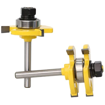 1/2 2Pcs 8MM Shank 3 Teeth T-type Milling Cutter Knife Wood Router Bit Set Plate Floor Tenon Cutter Woodworking Tools
1/2 2Pcs 8MM Shank 3 Teeth T-type Milling Cutter Knife Wood Router Bit Set Plate Floor Tenon Cutter Woodworking Tools