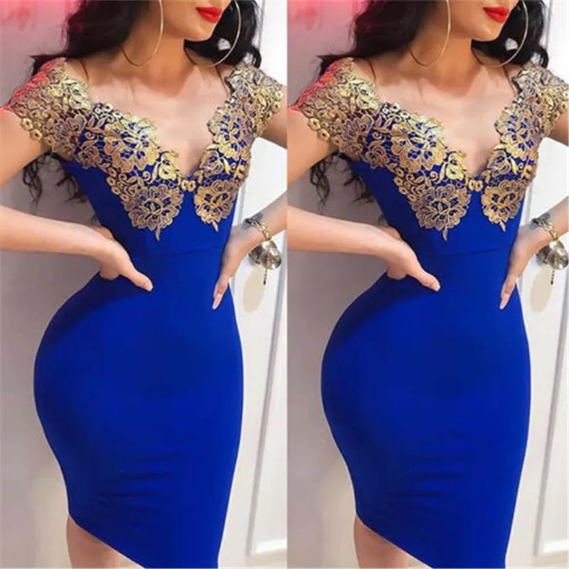 Sexy Summer Woman V-Neck Low-Cut Applique Short Sleeved Dress Solid Color Knee Slimming High-Waist Dress Sizes S-XL
Sexy Summer Woman V-Neck Low-Cut Applique Short Sleeved Dress Solid Color Knee Slimming High-Waist Dress Sizes S-XL
