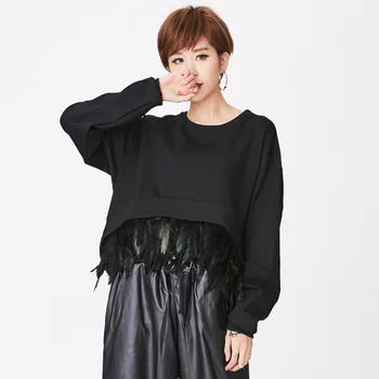 #1453 Autumn Asymmetrical Sweatshirt With Feather Fashion Black/Grey/Purple Hip Hop Sweatshirt Tops Pullovers Streetwear
#1453 Autumn Asymmetrical Sweatshirt With Feather Fashion Black/Grey/Purple Hip Hop Sweatshirt Tops Pullovers Streetwear