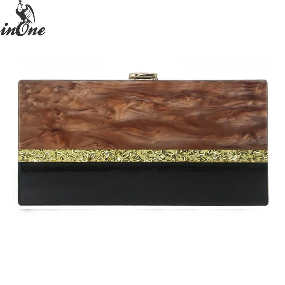 INONE Wooden Grain Patchwork Wedding Bridal Party Evening Bag Acrylic Clutch Shoulder Crossbody Bags for Women 2019 Box Purse
INONE Wooden Grain Patchwork Wedding Bridal Party Evening Bag Acrylic Clutch Shoulder Crossbody Bags for Women 2019 Box Purse
